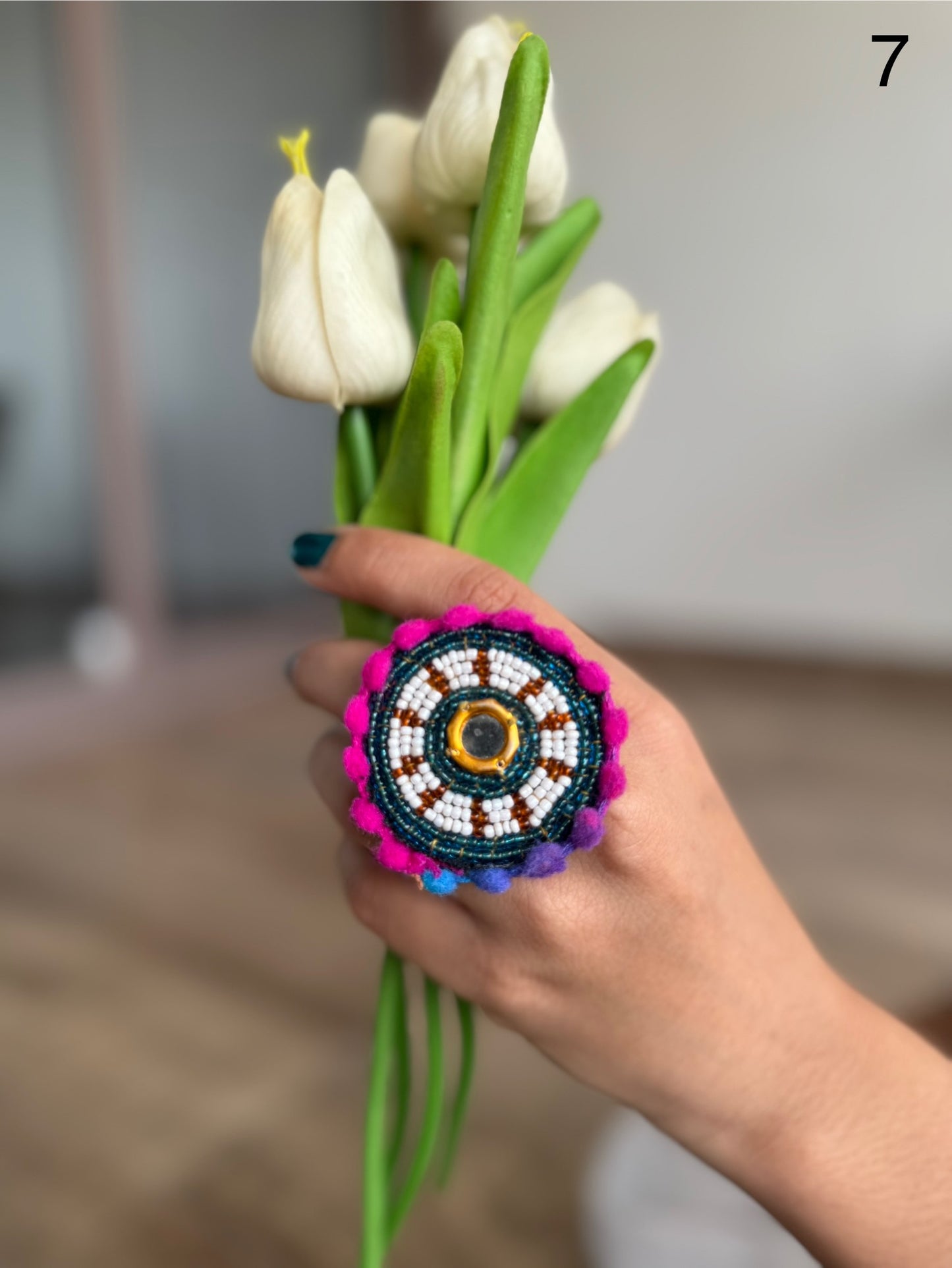Jagdamba Beaded Rings