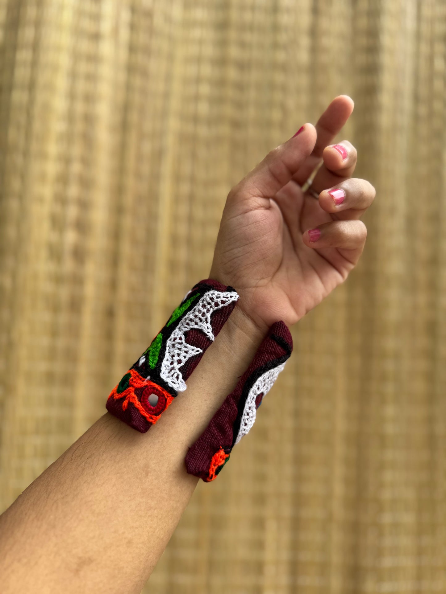 Arabella Kutchi Fabric Handcuffs| Set of 2 Kada