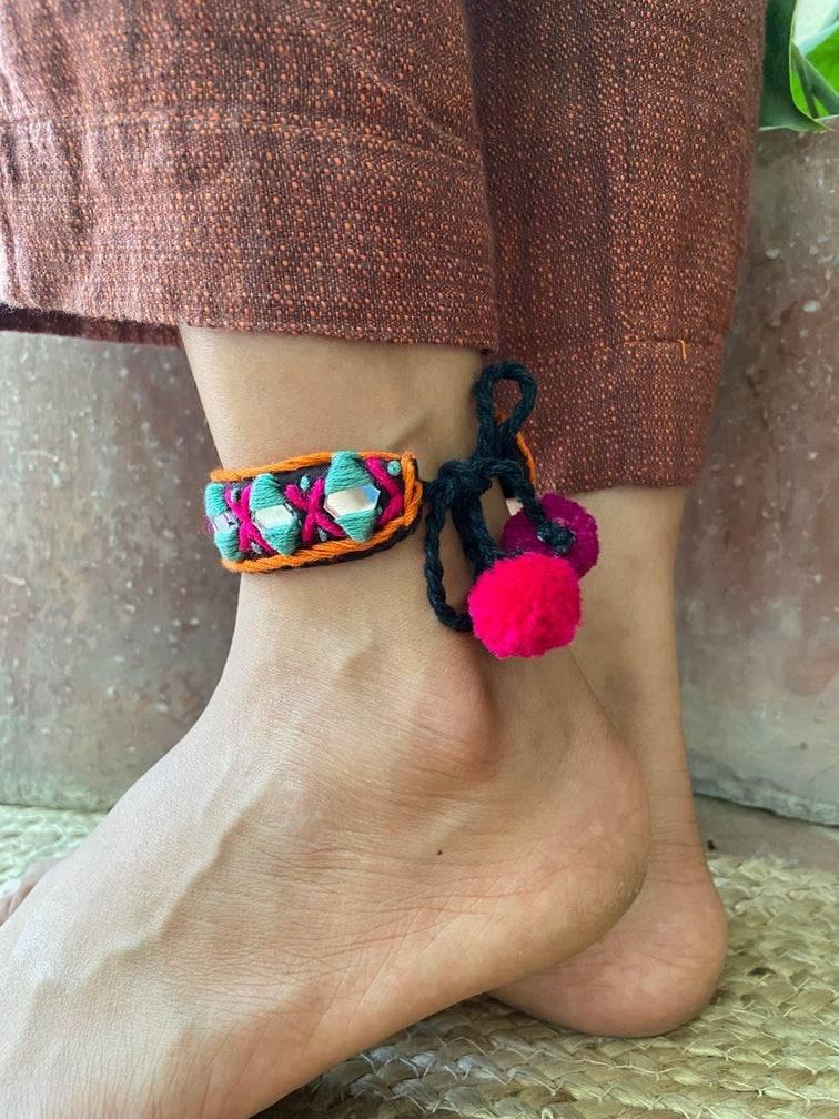 Vadaly Fabric Anklet | Choker Necklace | Bajubadh