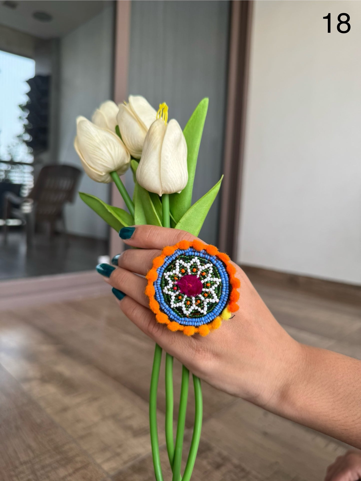 Jagdamba Beaded Rings