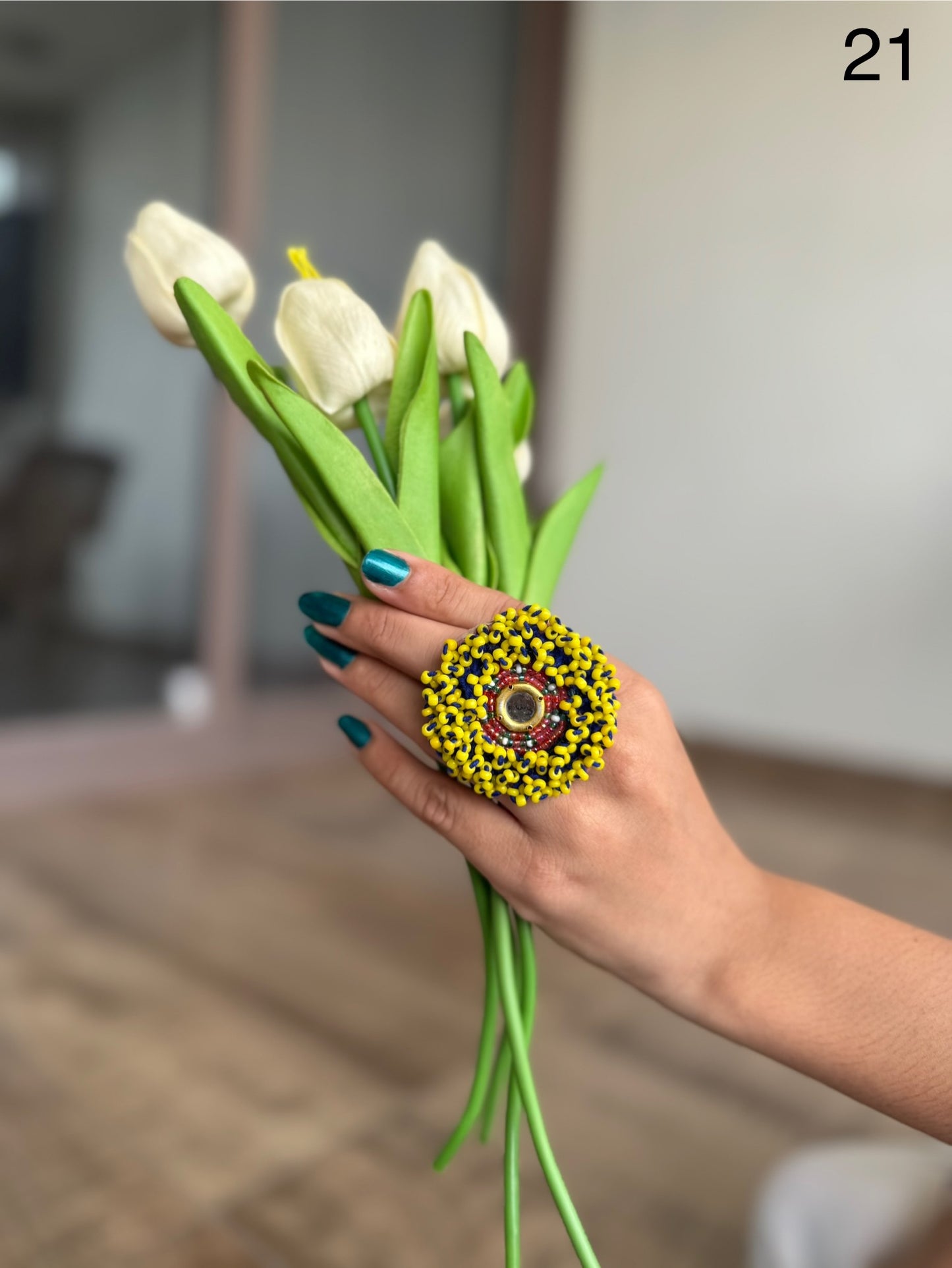 Jagdamba Beaded Rings