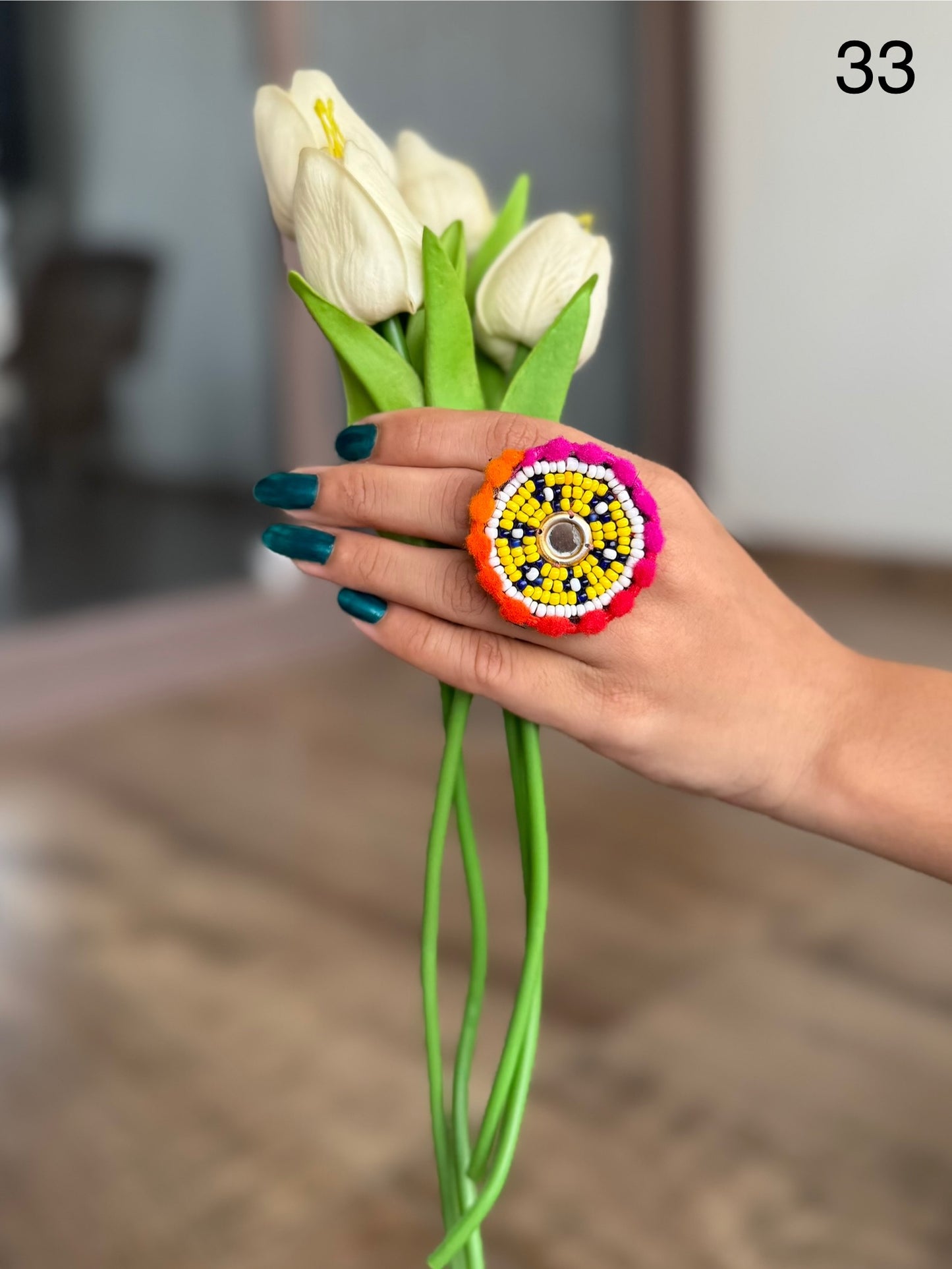 Jagdamba Beaded Rings