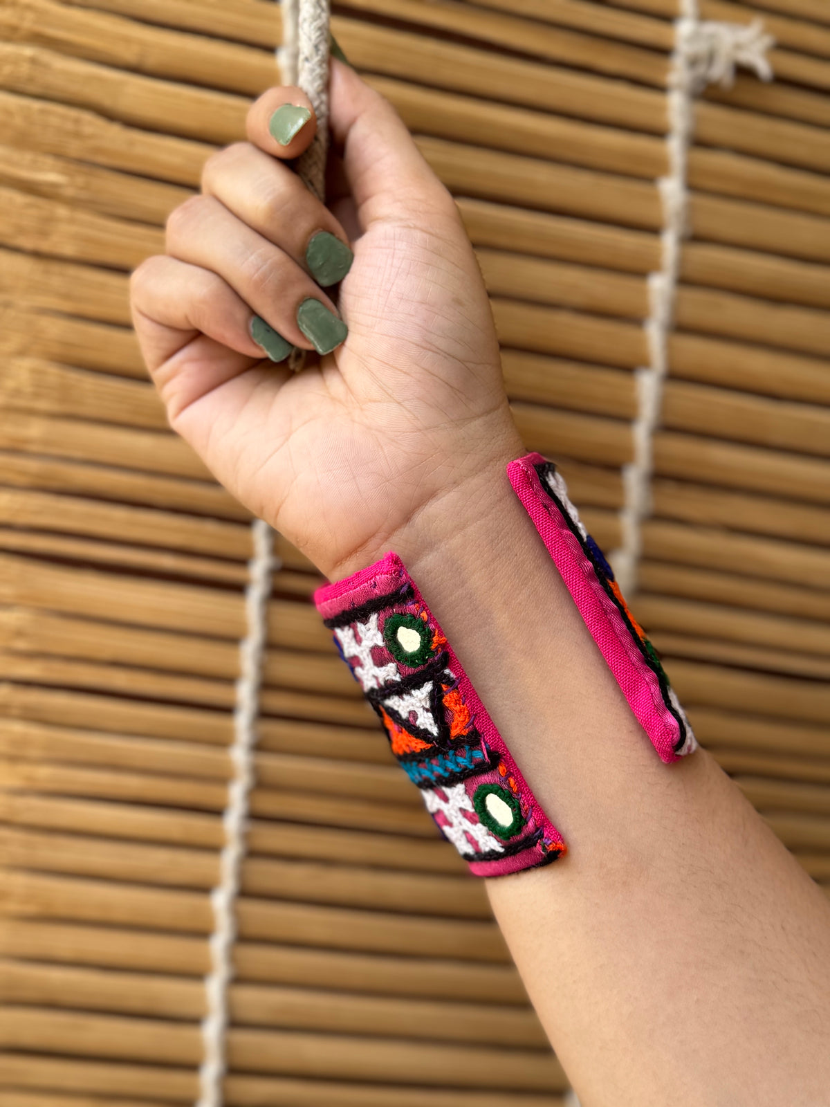 Asma Kutchi Fabric Bracelet | Handcuff