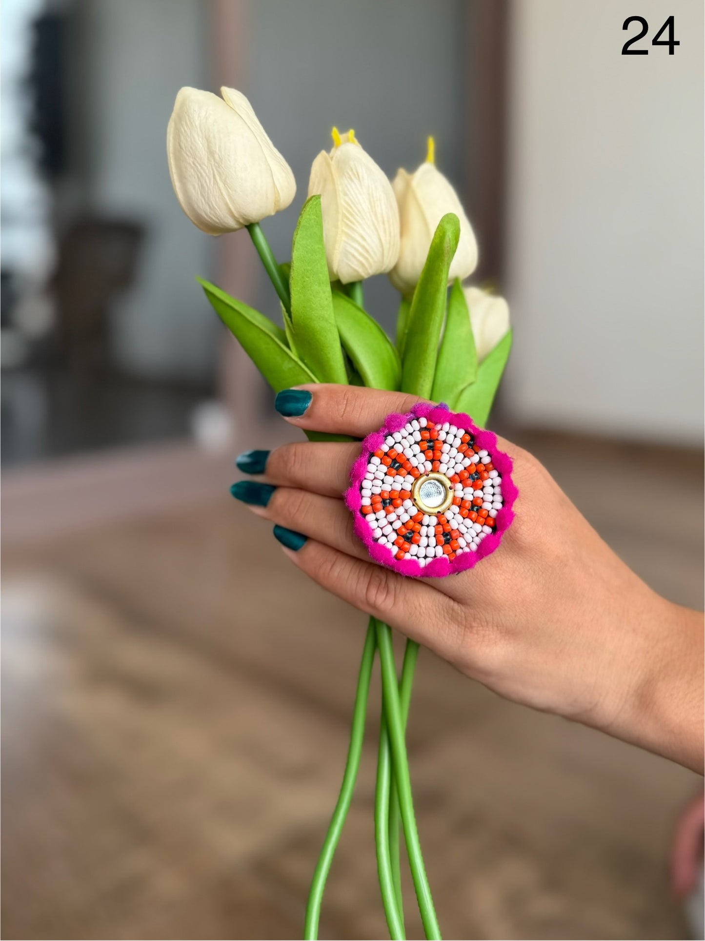 Jagdamba Beaded Rings