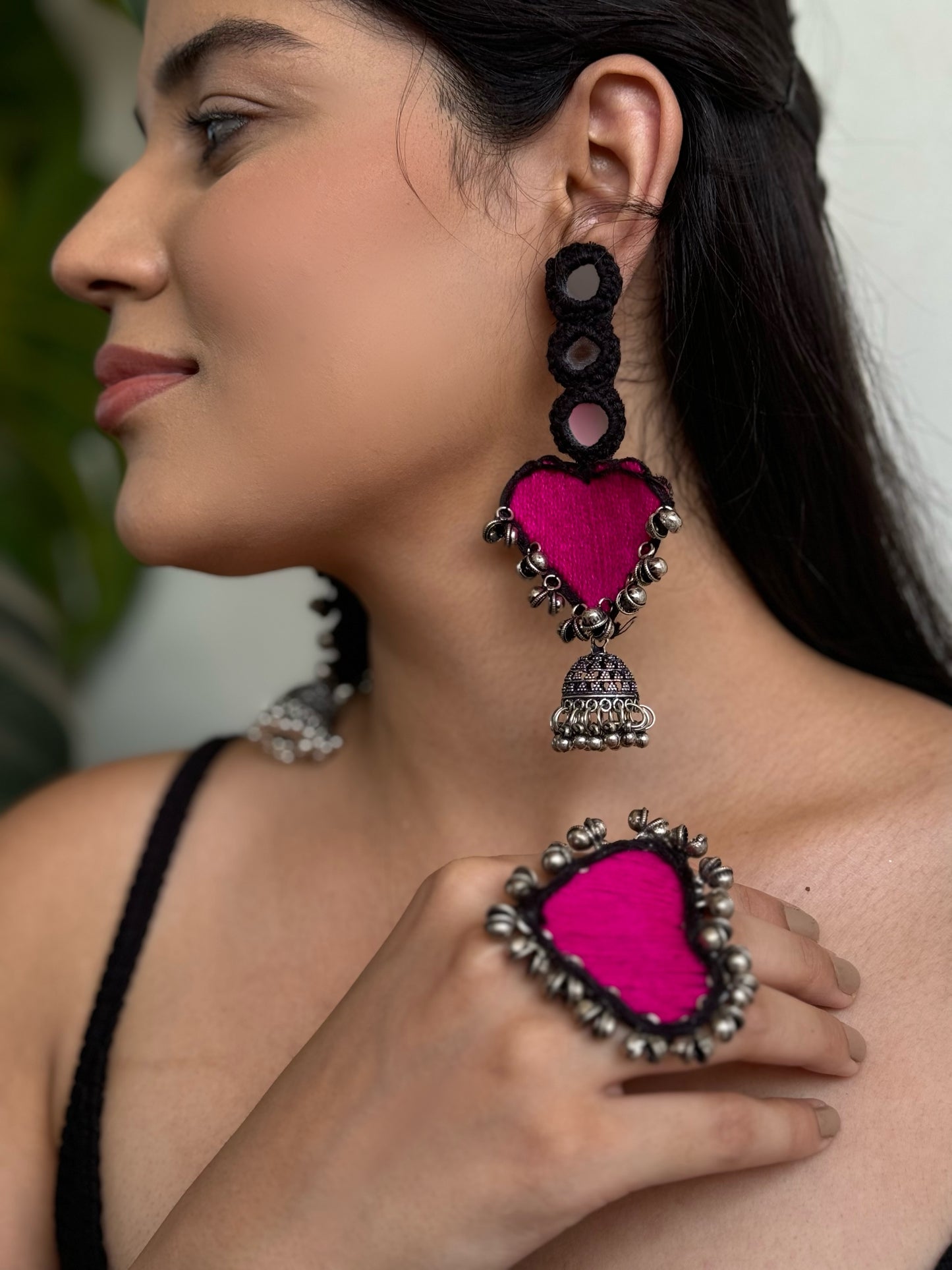 Heartly Earrings + Ring Combo