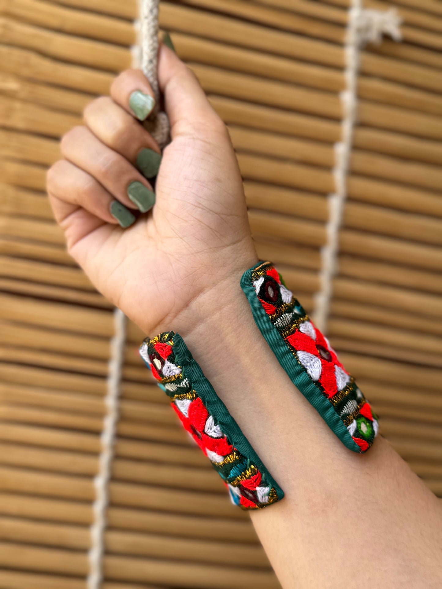 Annisa Kutchi Fabric Bracelet | Handcuff