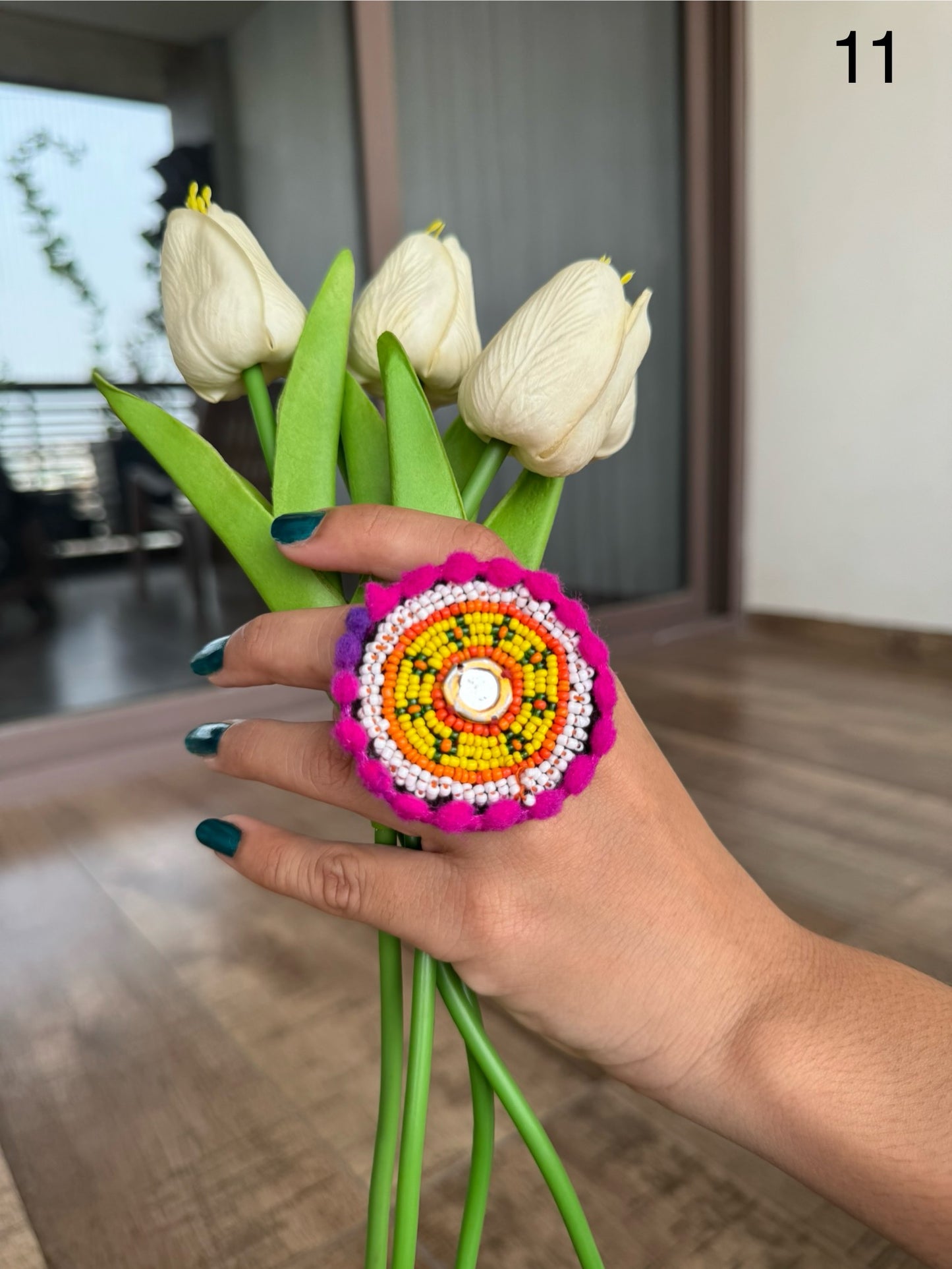 Jagdamba Beaded Rings