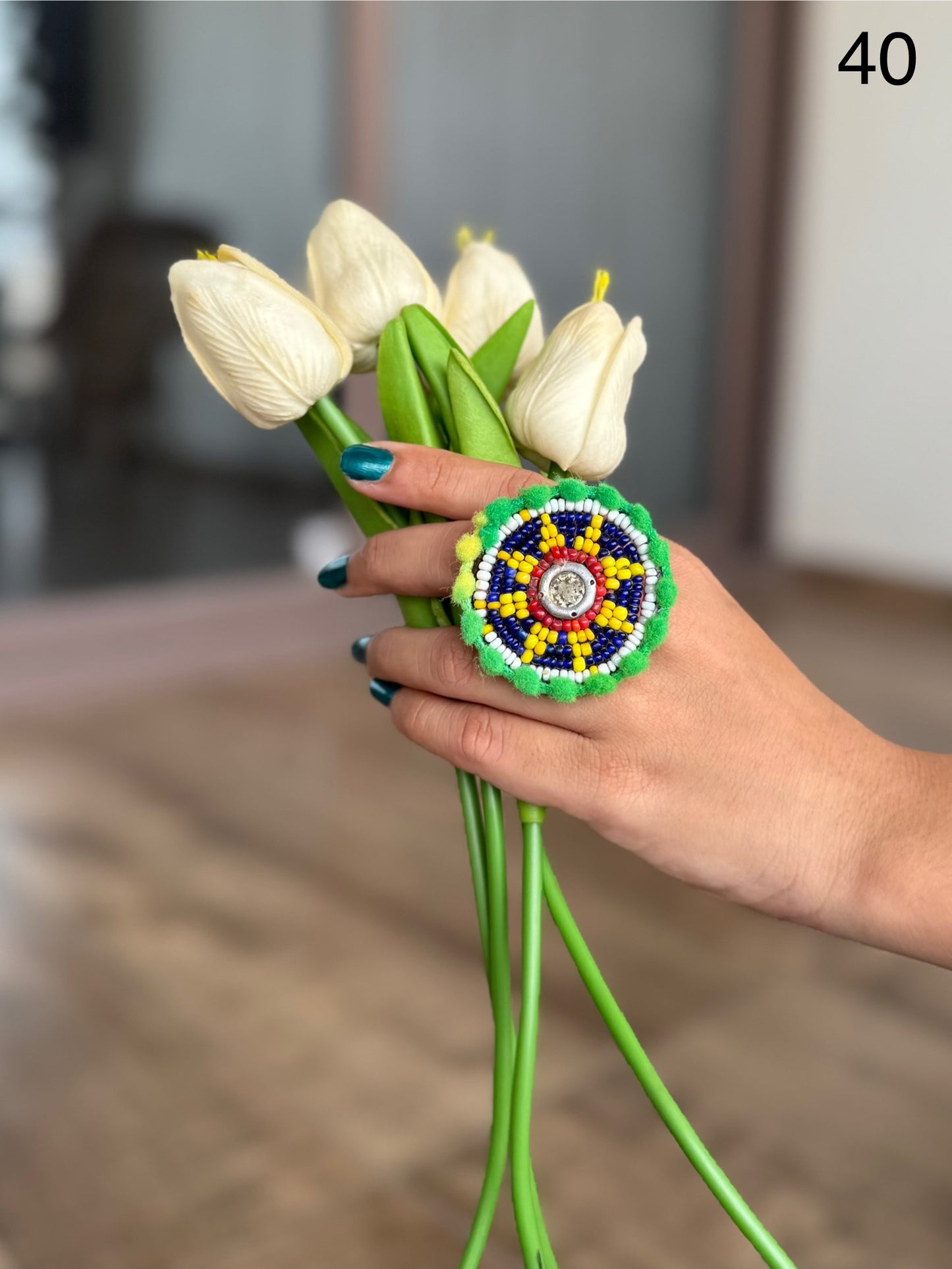 Jagdamba Beaded Rings