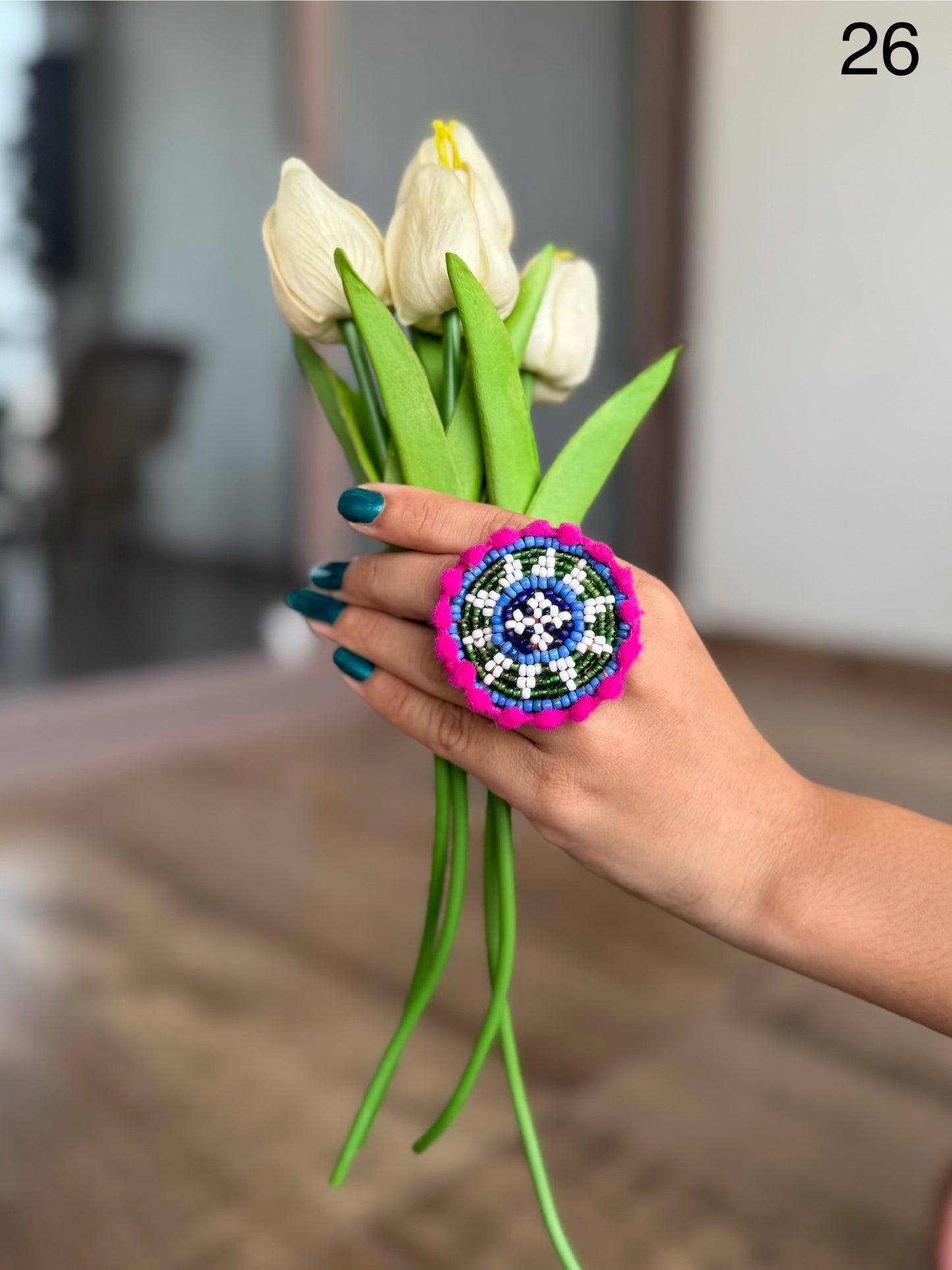 Jagdamba Beaded Rings