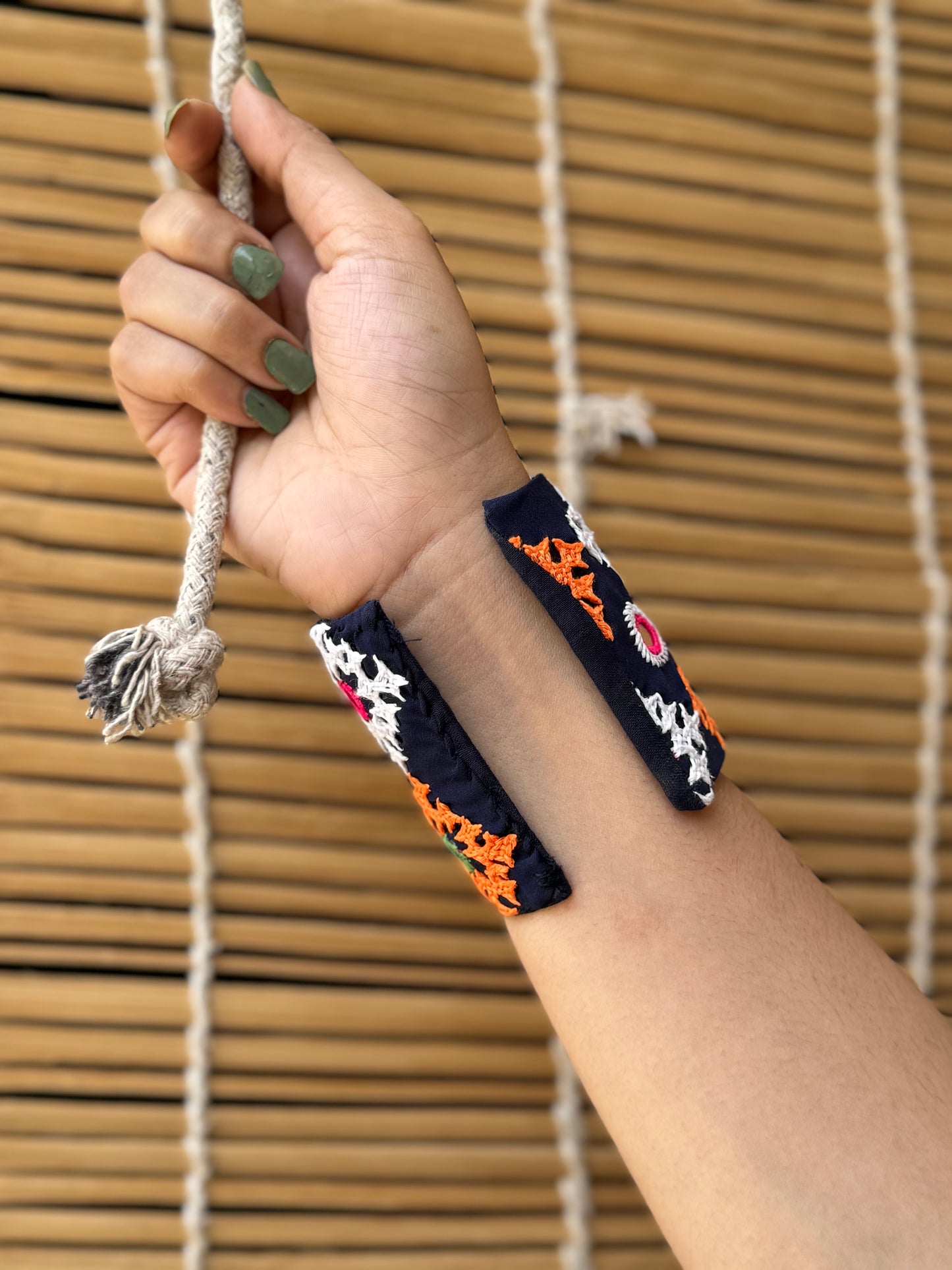 Amal Kutchi Fabric Bracelet | Handcuff