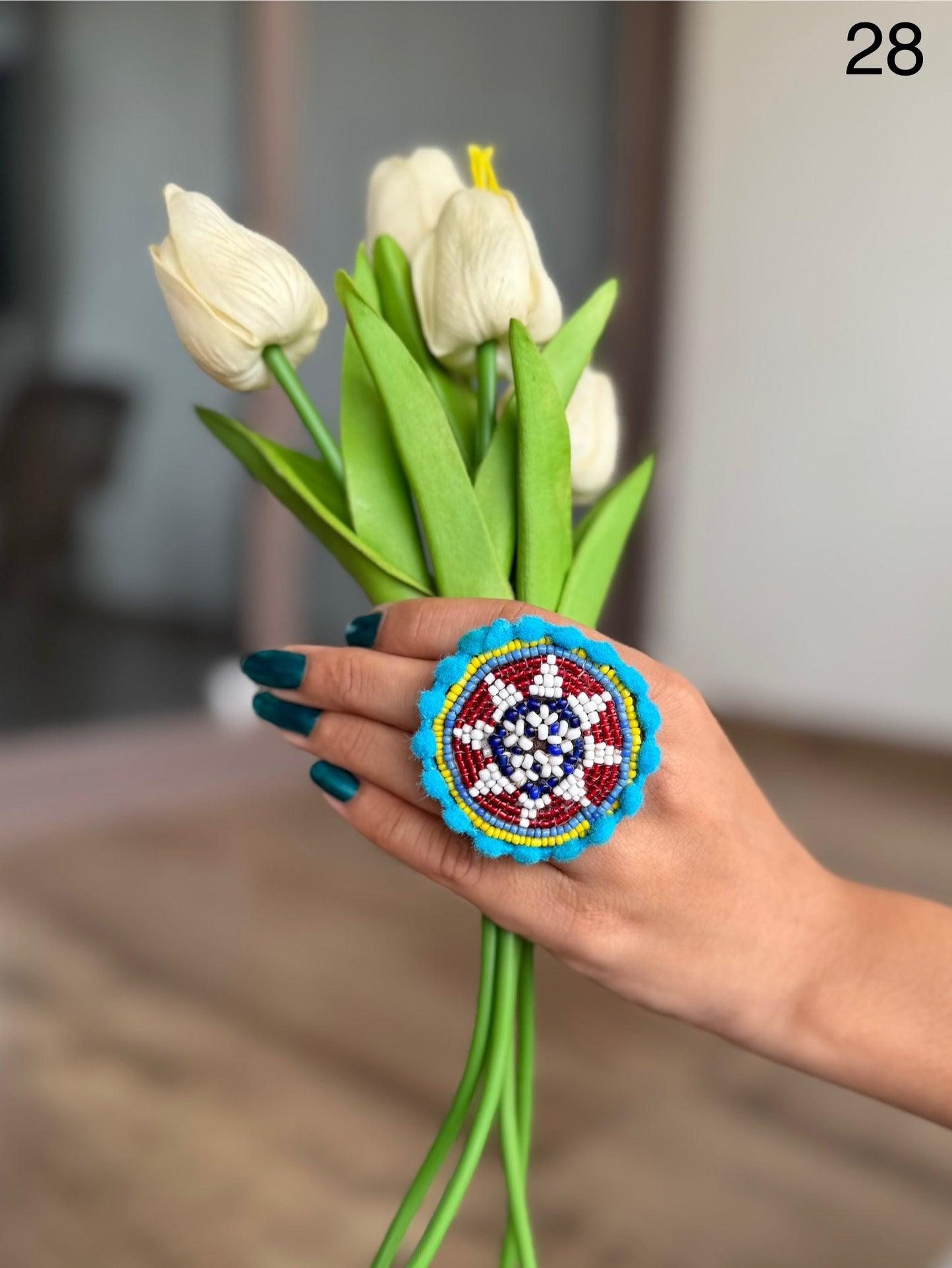 Jagdamba Beaded Rings