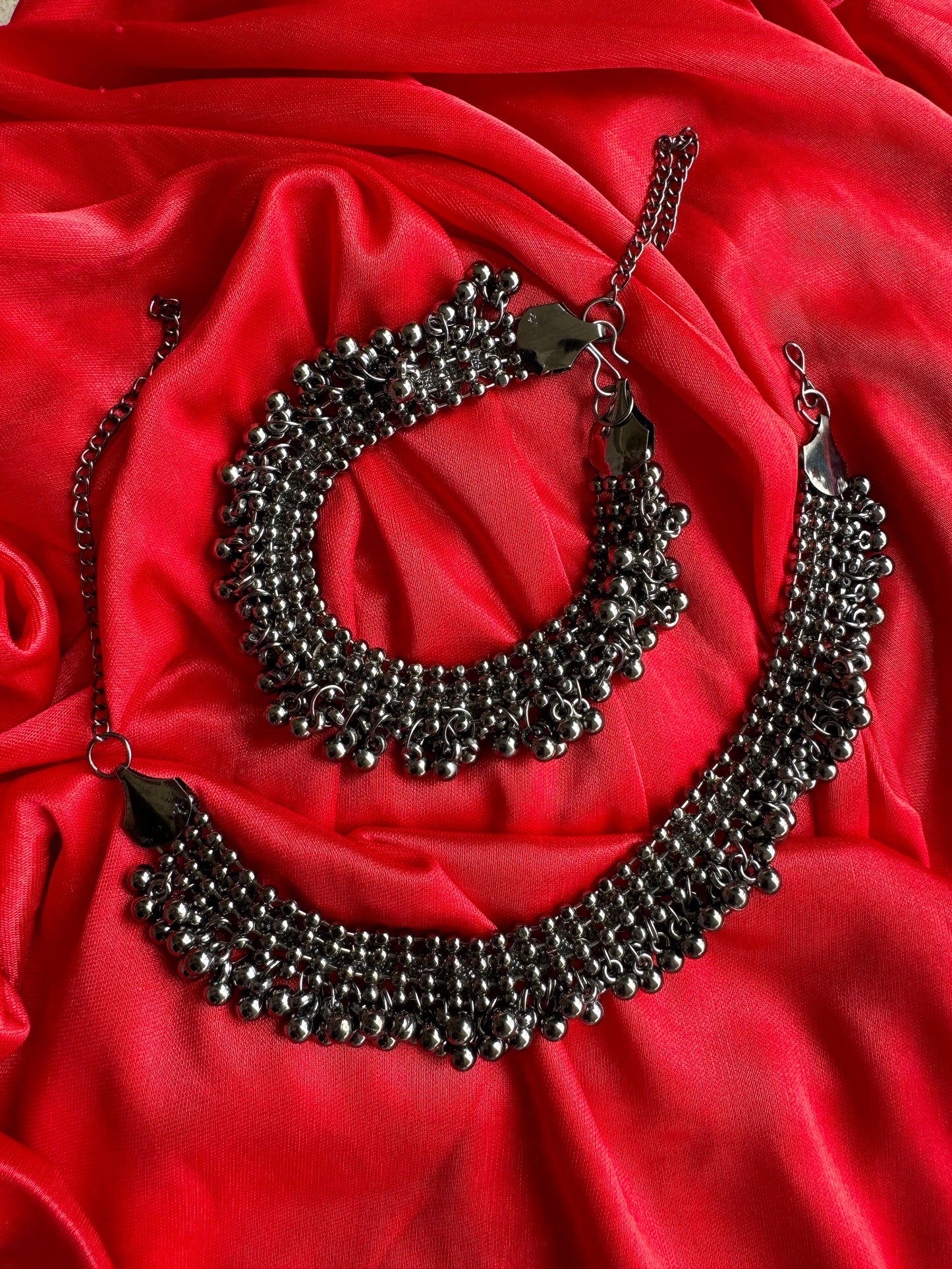 Black Metal Anklet set | Ghunghroo Payals