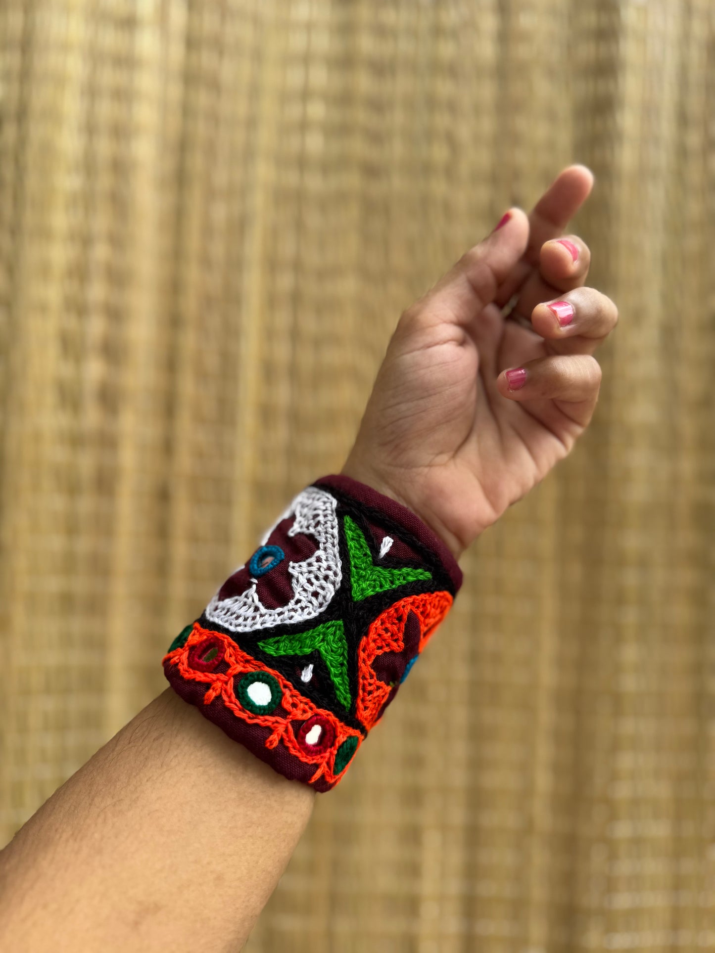 Arabella Kutchi Fabric Handcuffs| Set of 2 Kada