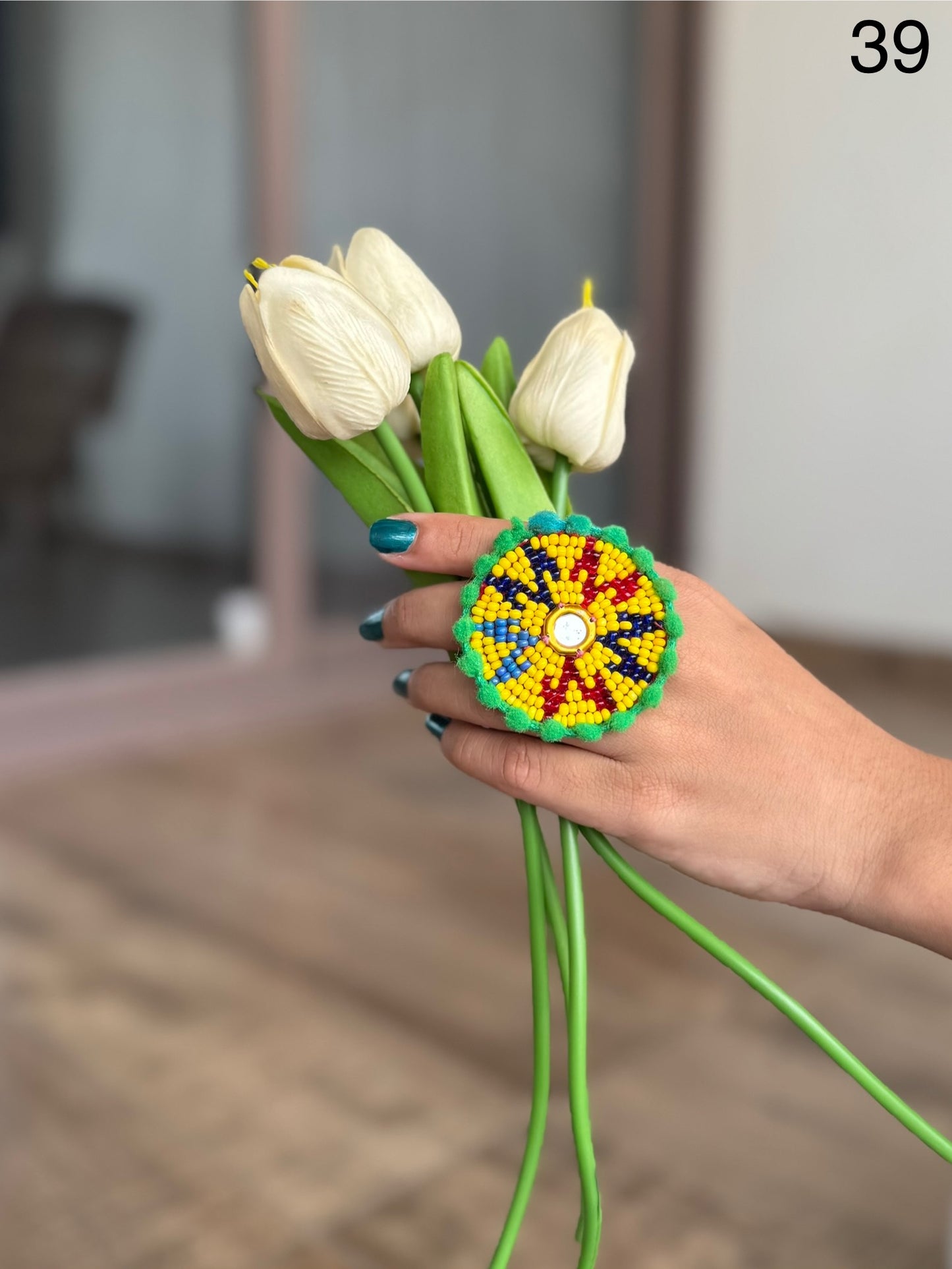 Jagdamba Beaded Rings