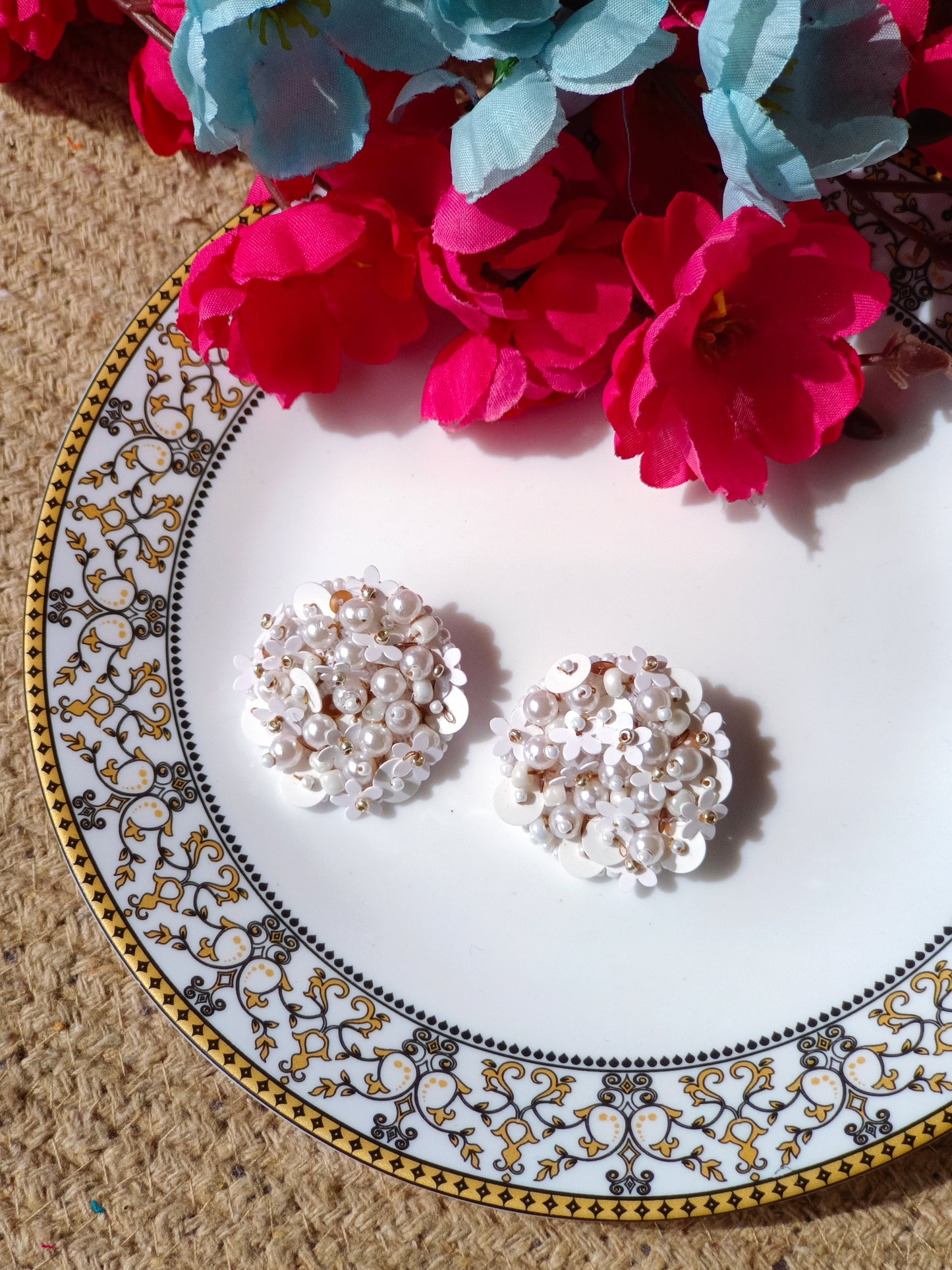 GraceWhite Beaded Earring