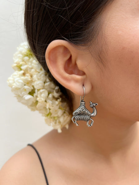 Ushtra Earrings | German Silver Balis
