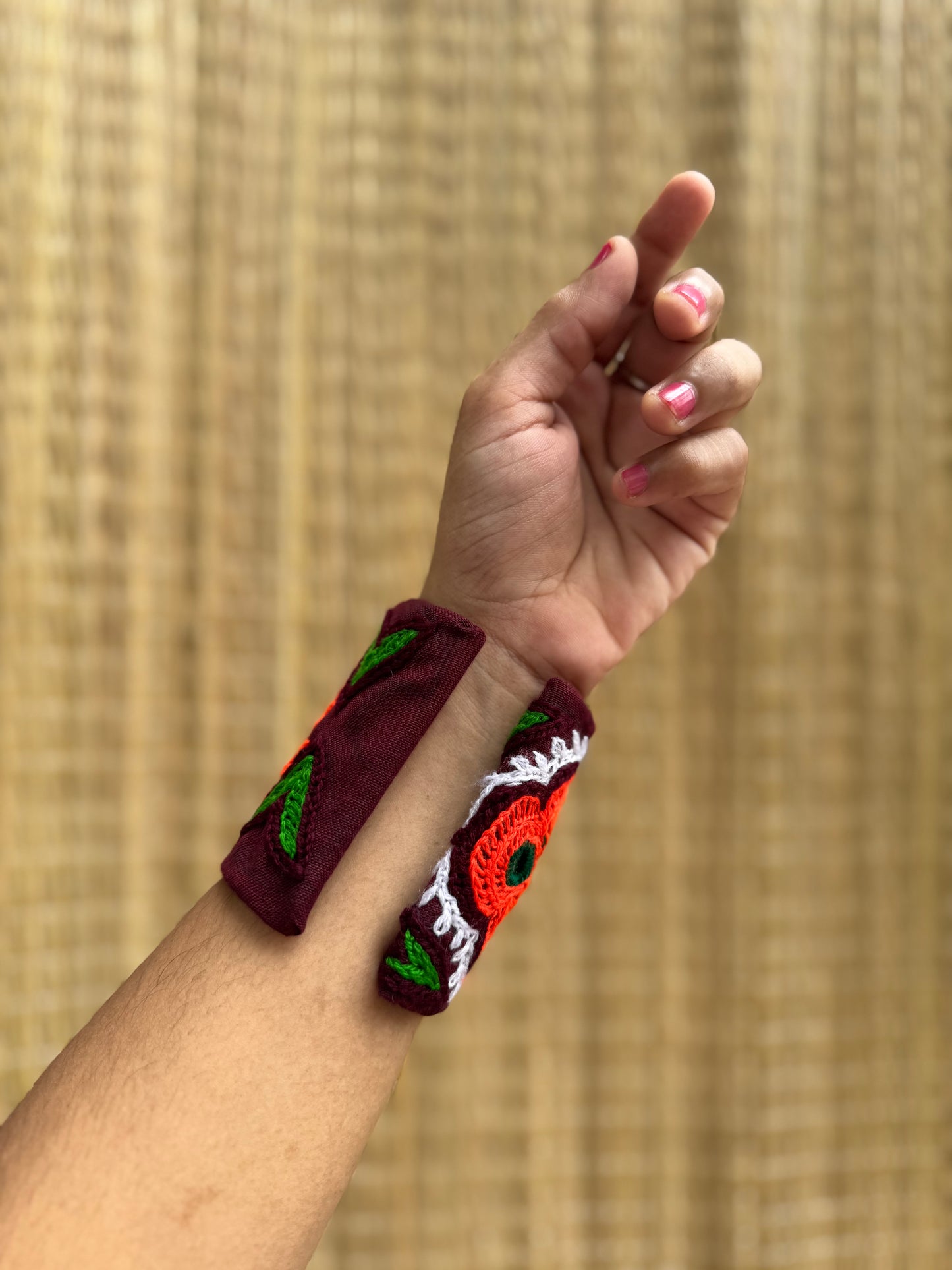 Finella Kutchi Fabric Handcuffs| Set of 2 Kada
