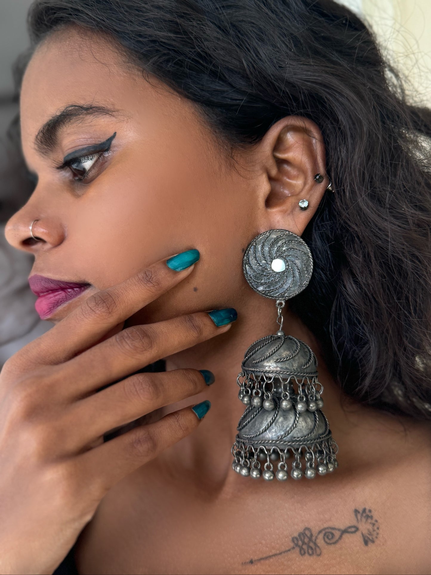Moheshwari Jhumka Earrings | Lightweight Jhumke