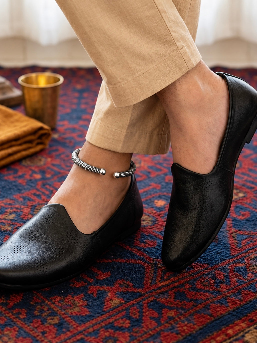 Intrepid Mens Anklet Kada | Set of 2