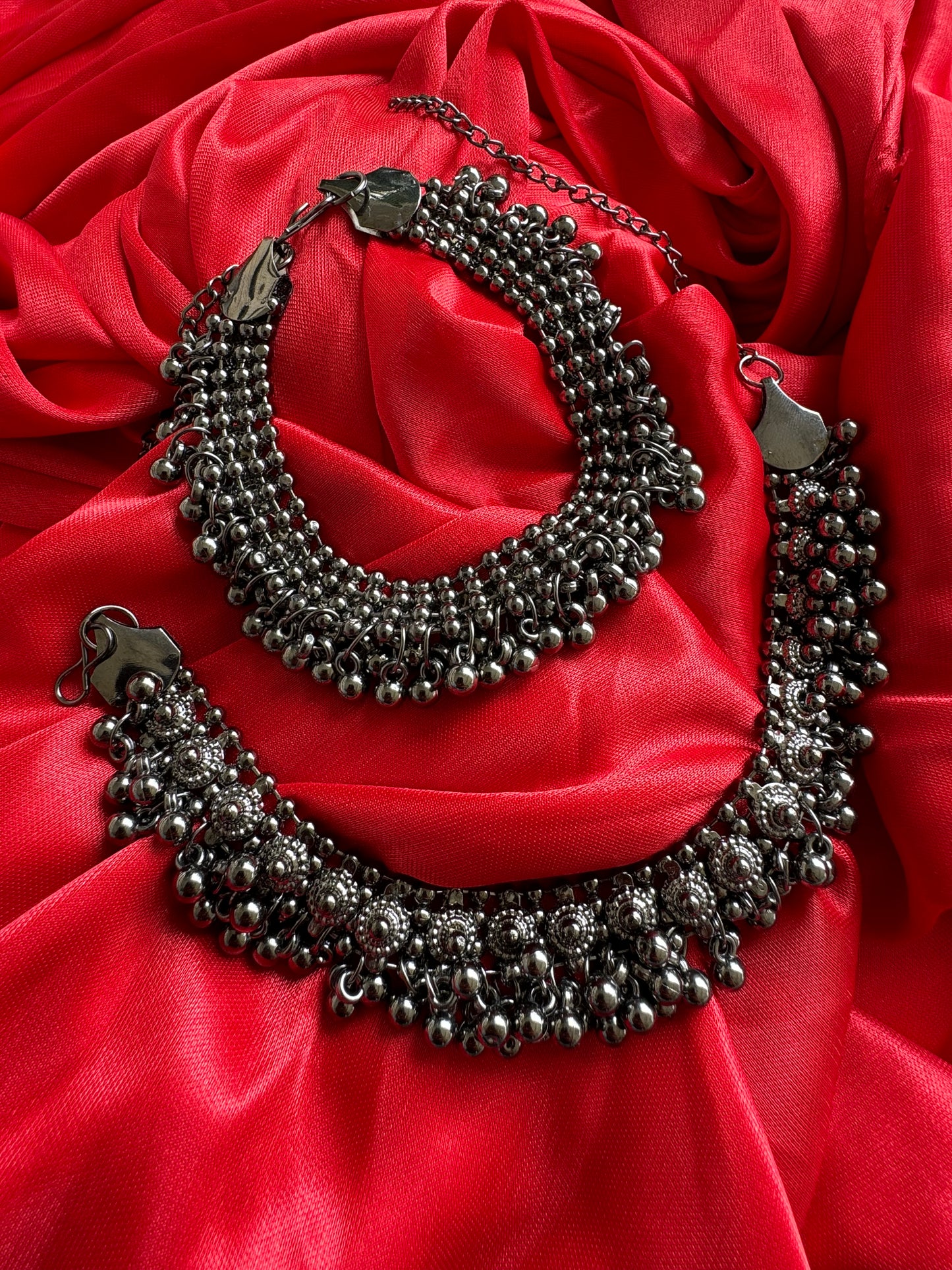 Black Metal Anklet set | Ghunghroo Payals