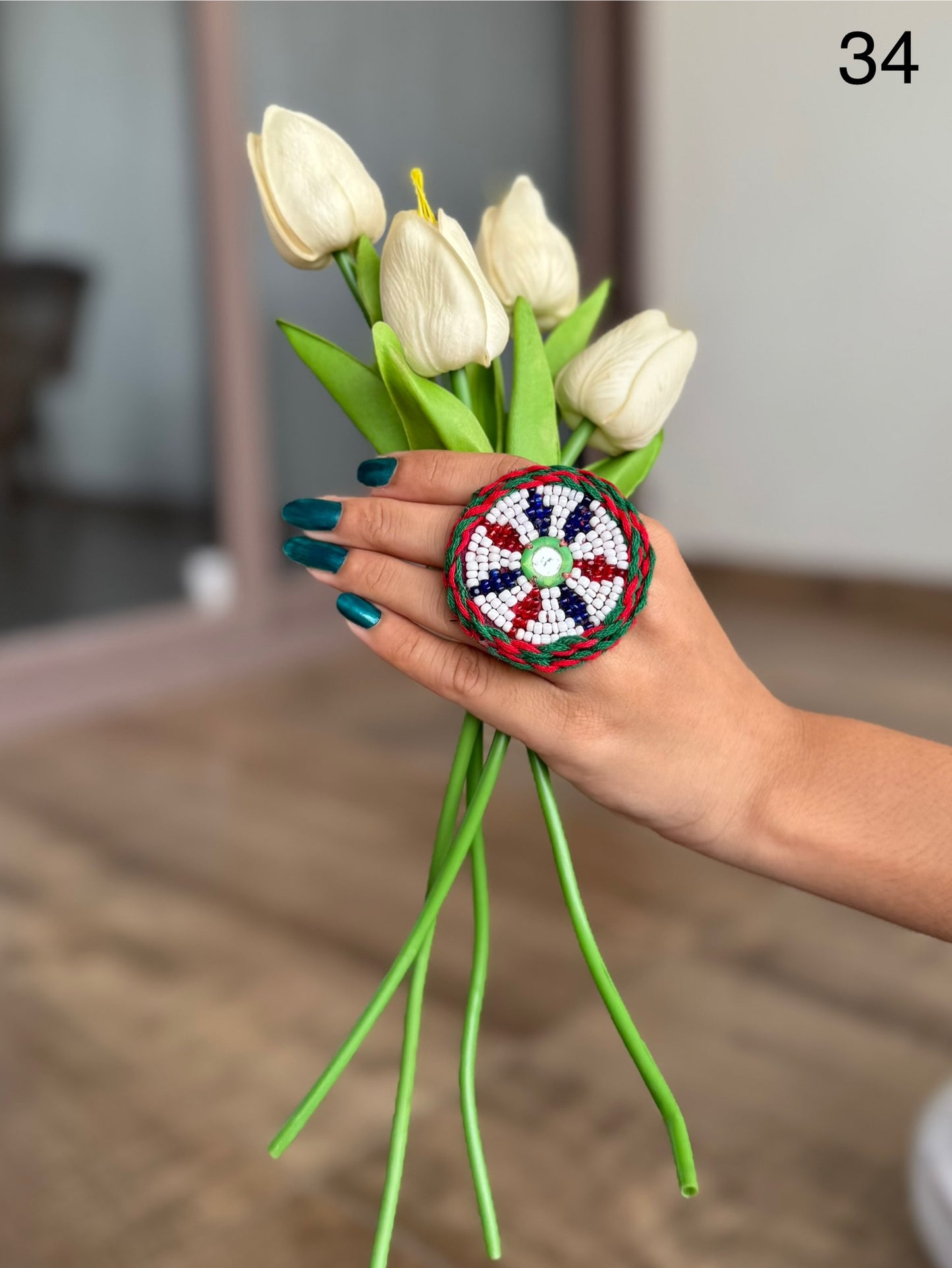 Jagdamba Beaded Rings