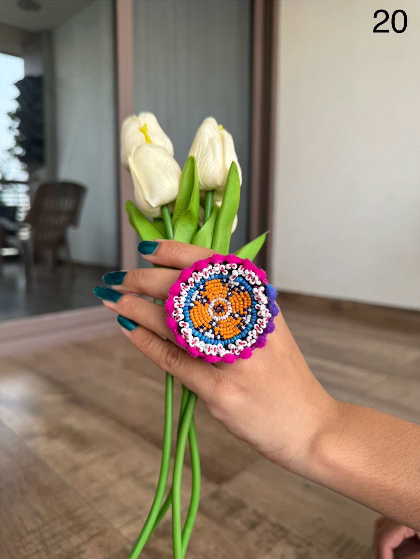 Jagdamba Beaded Rings