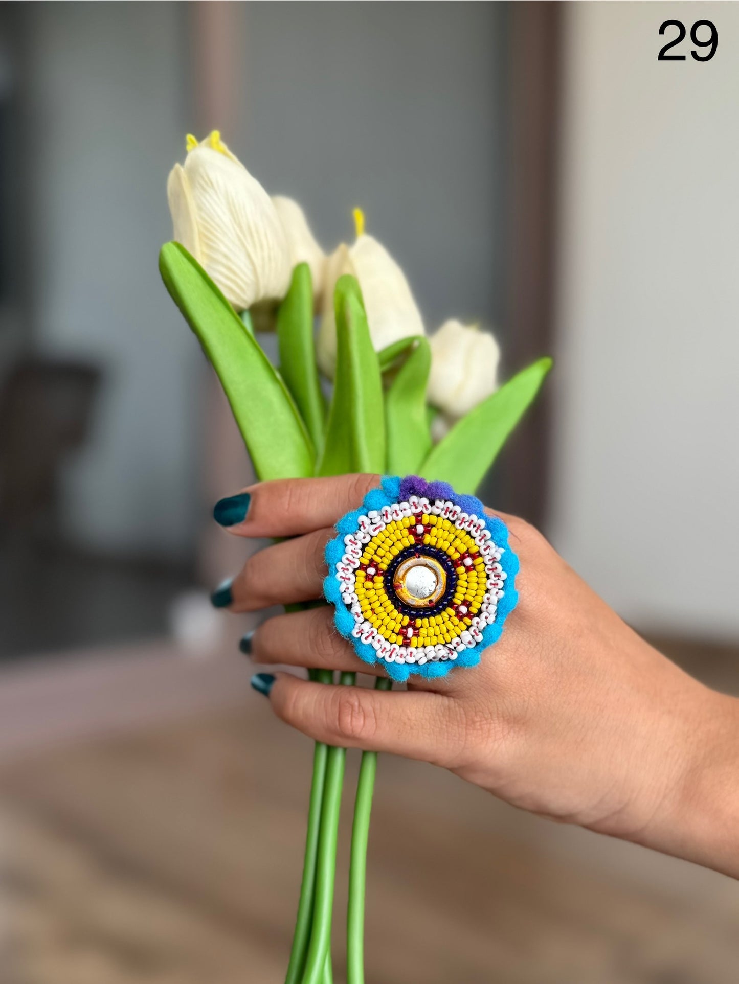 Jagdamba Beaded Rings