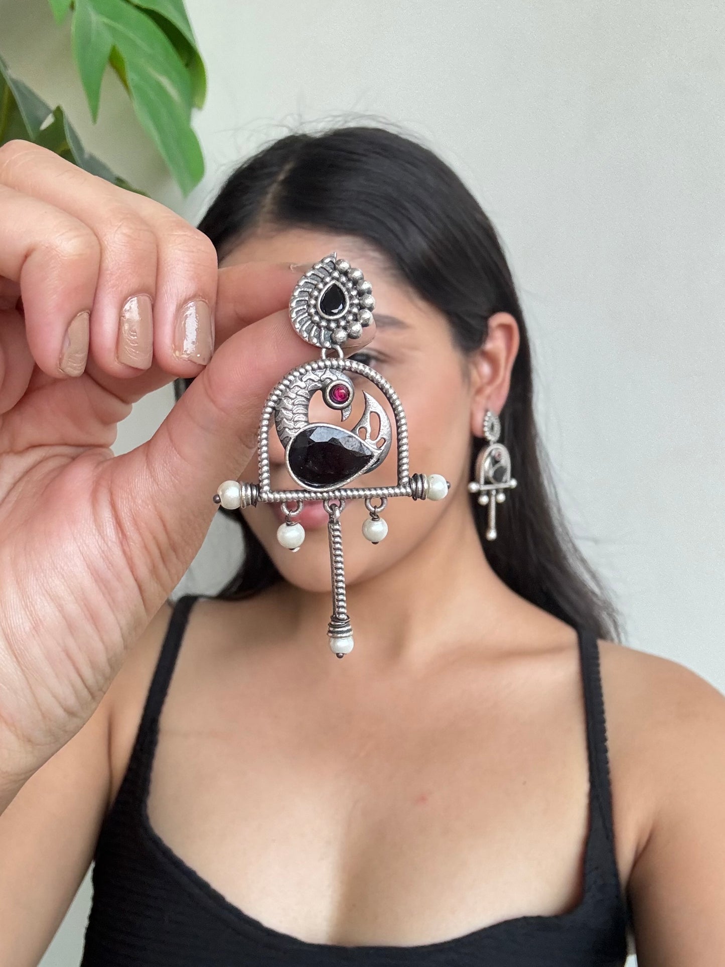 Kalisha German Silver Earrings