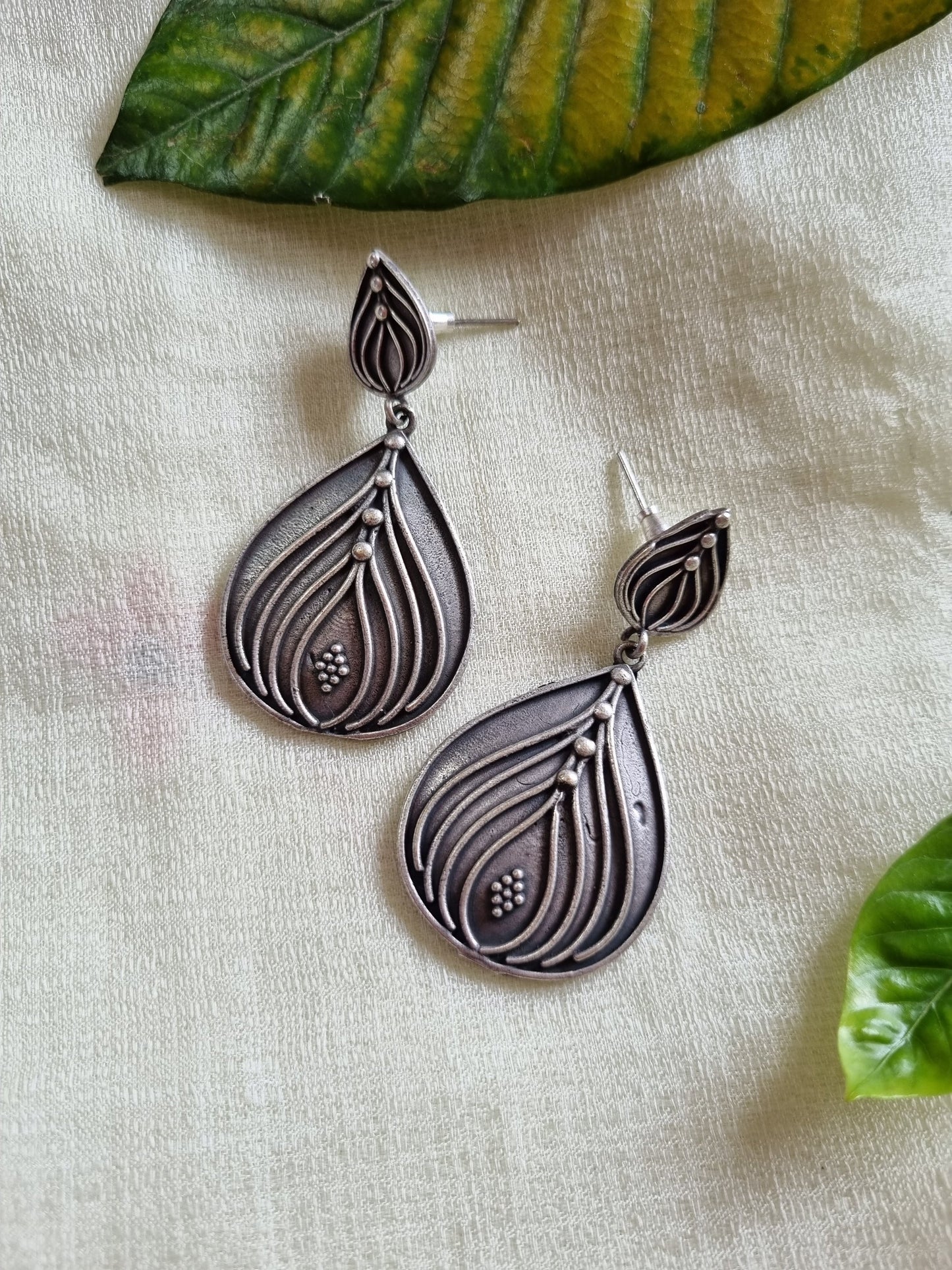 Pattiya German Silver Earrings