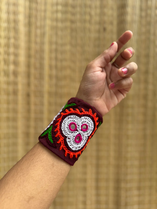 Finella Kutchi Fabric Handcuffs| Set of 2 Kada