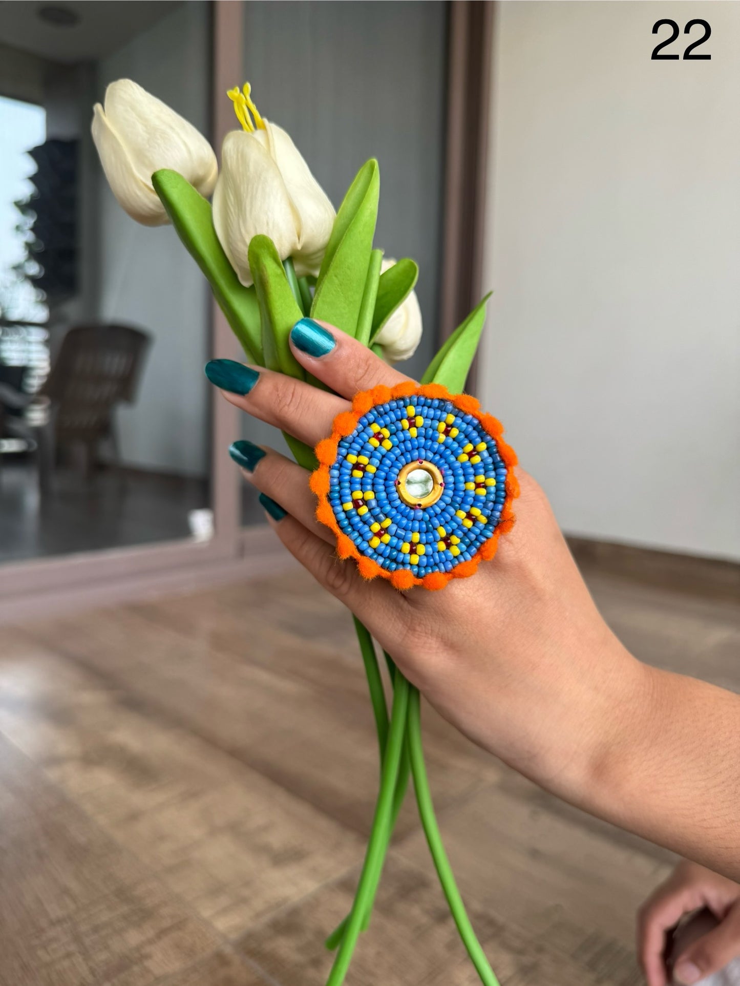Jagdamba Beaded Rings