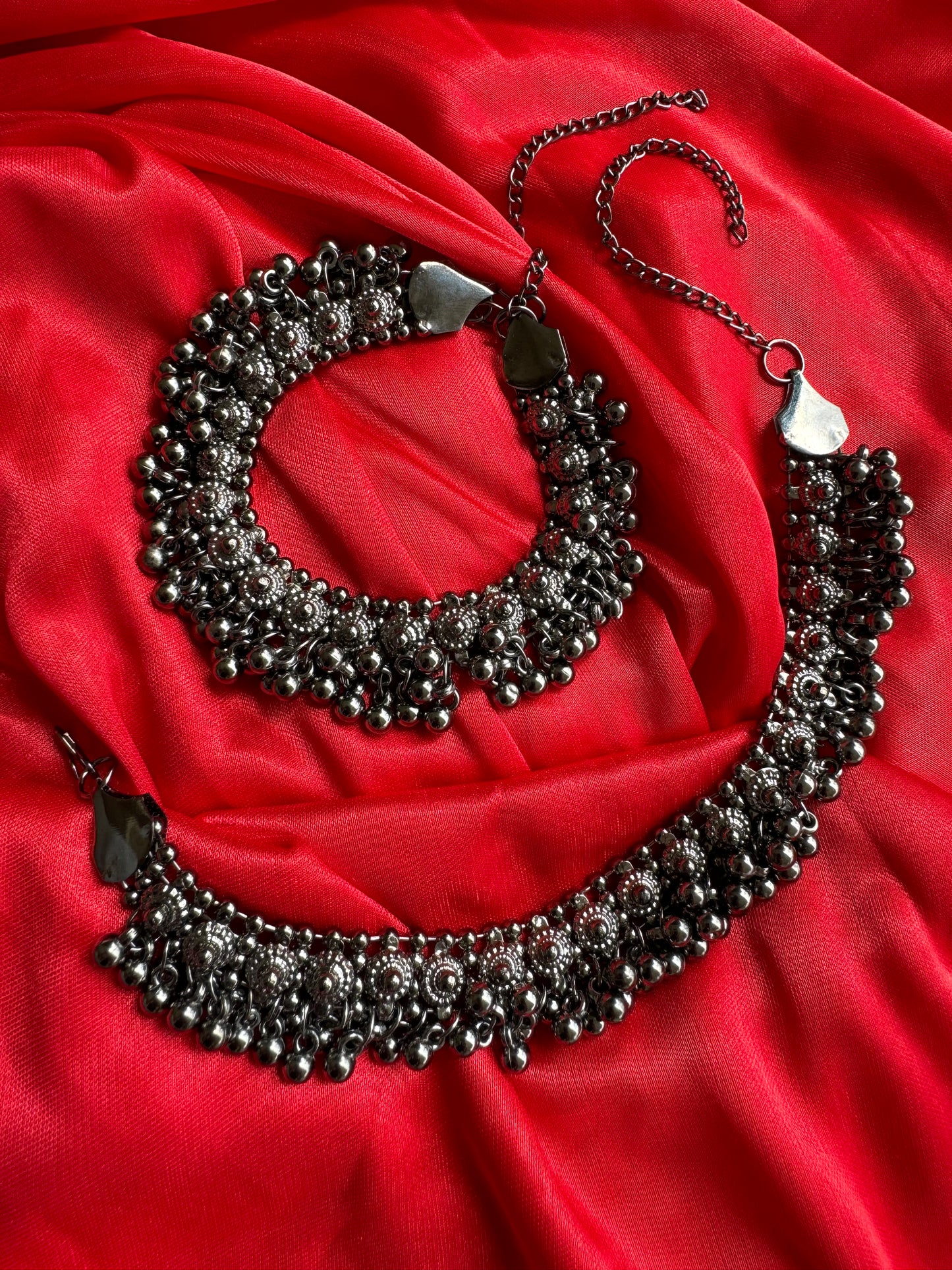 Black Metal Anklet set | Ghunghroo Payals