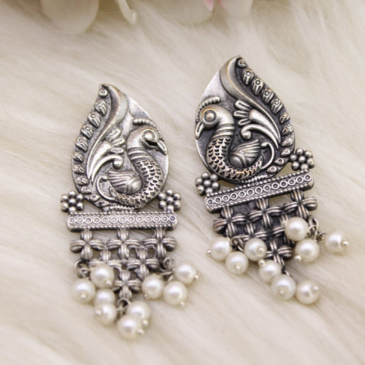Benafsha Earrings | German Silver Balis