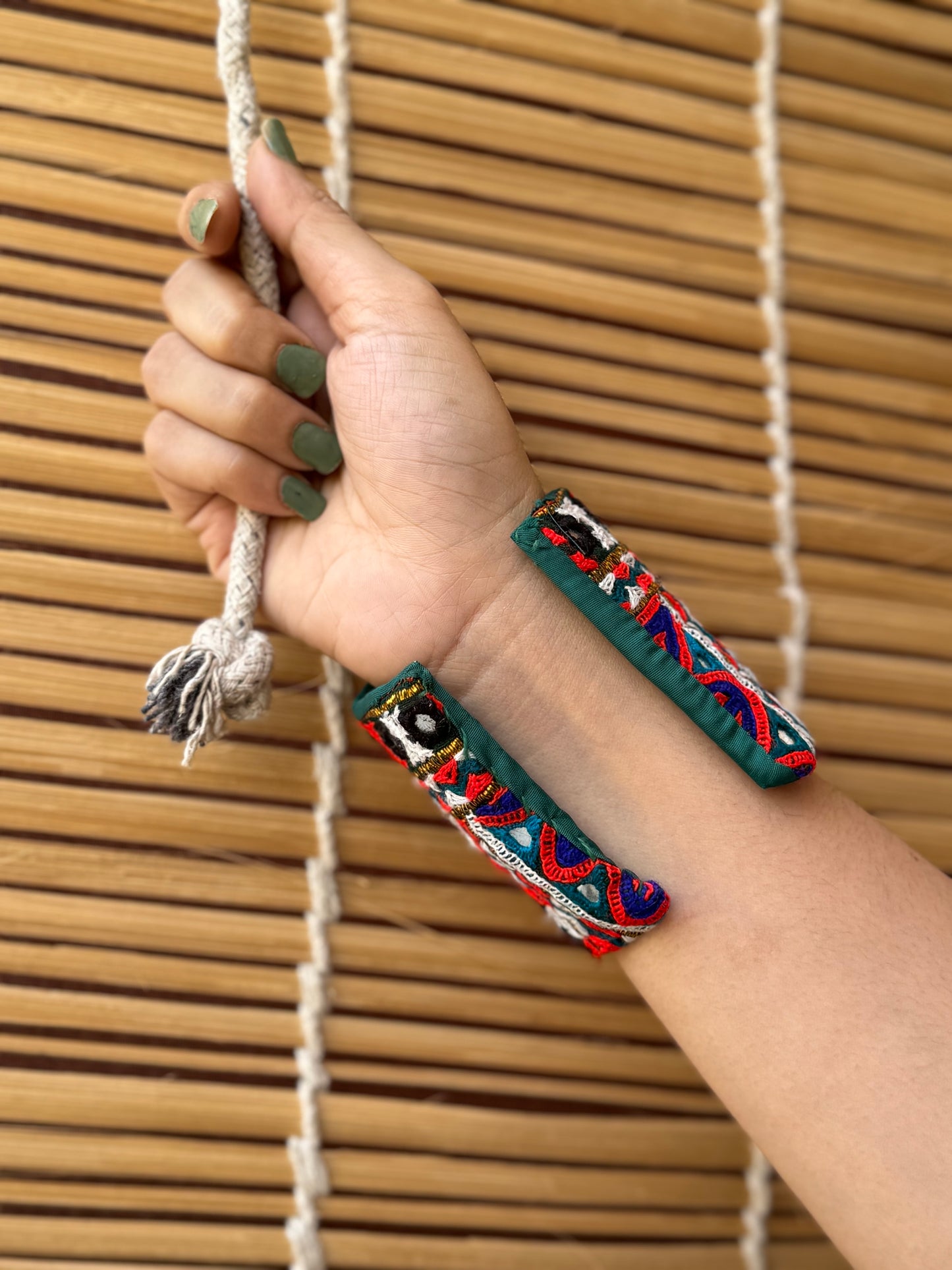 Sydney Kutchi Fabric Bracelet | Handcuff