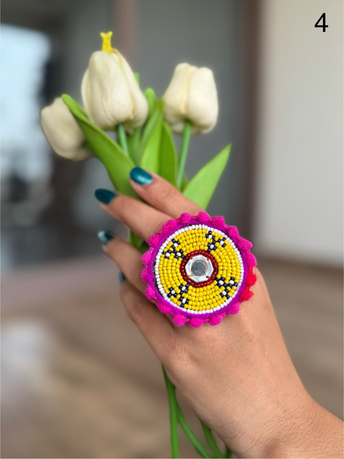 Jagdamba Beaded Rings