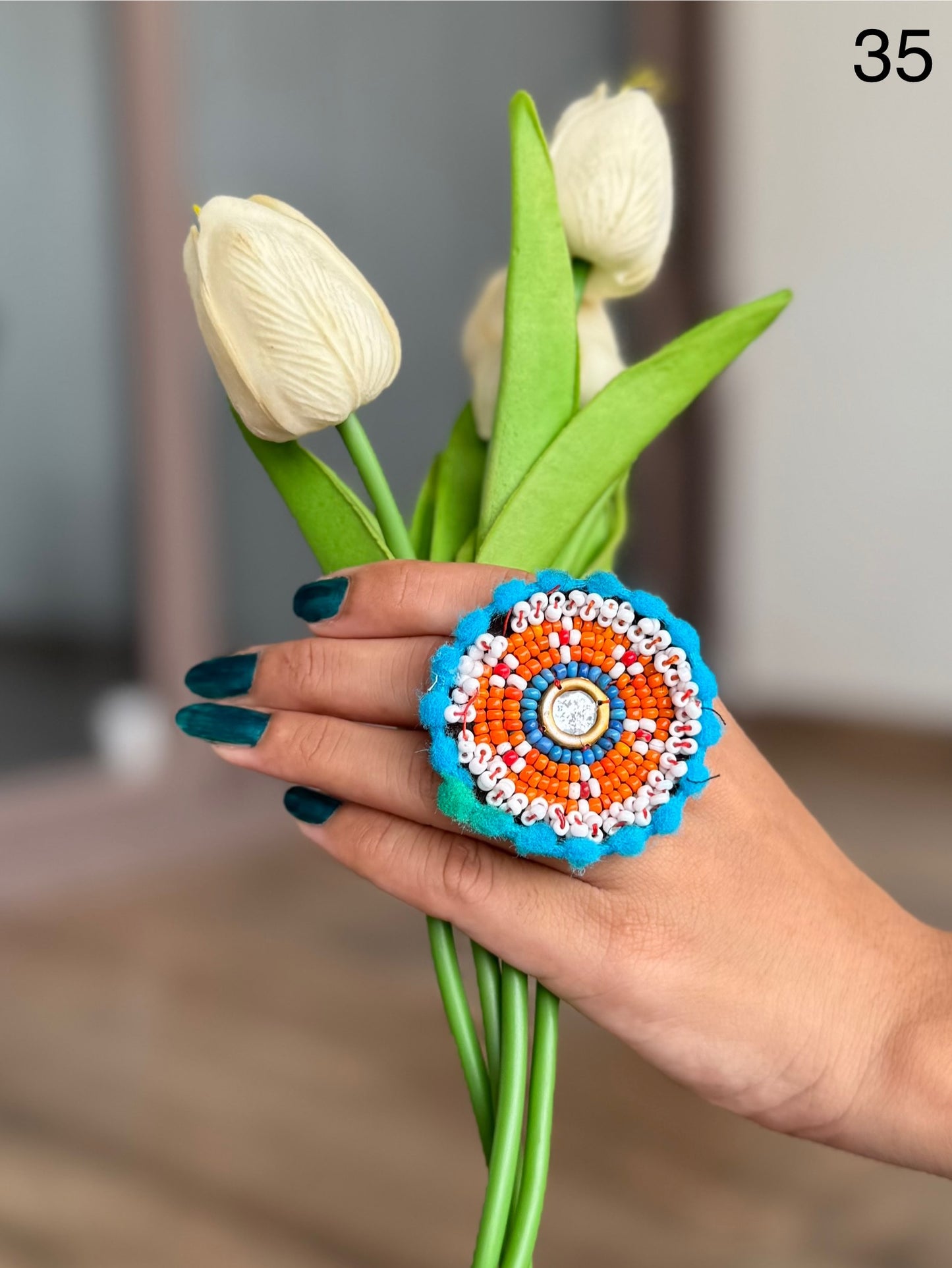 Jagdamba Beaded Rings