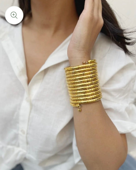 Golden Coil Bracelet | Handcuff