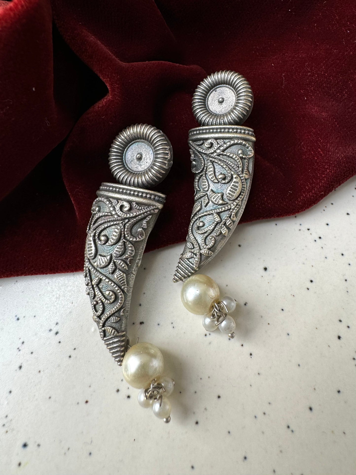 Tai German Silver Earring