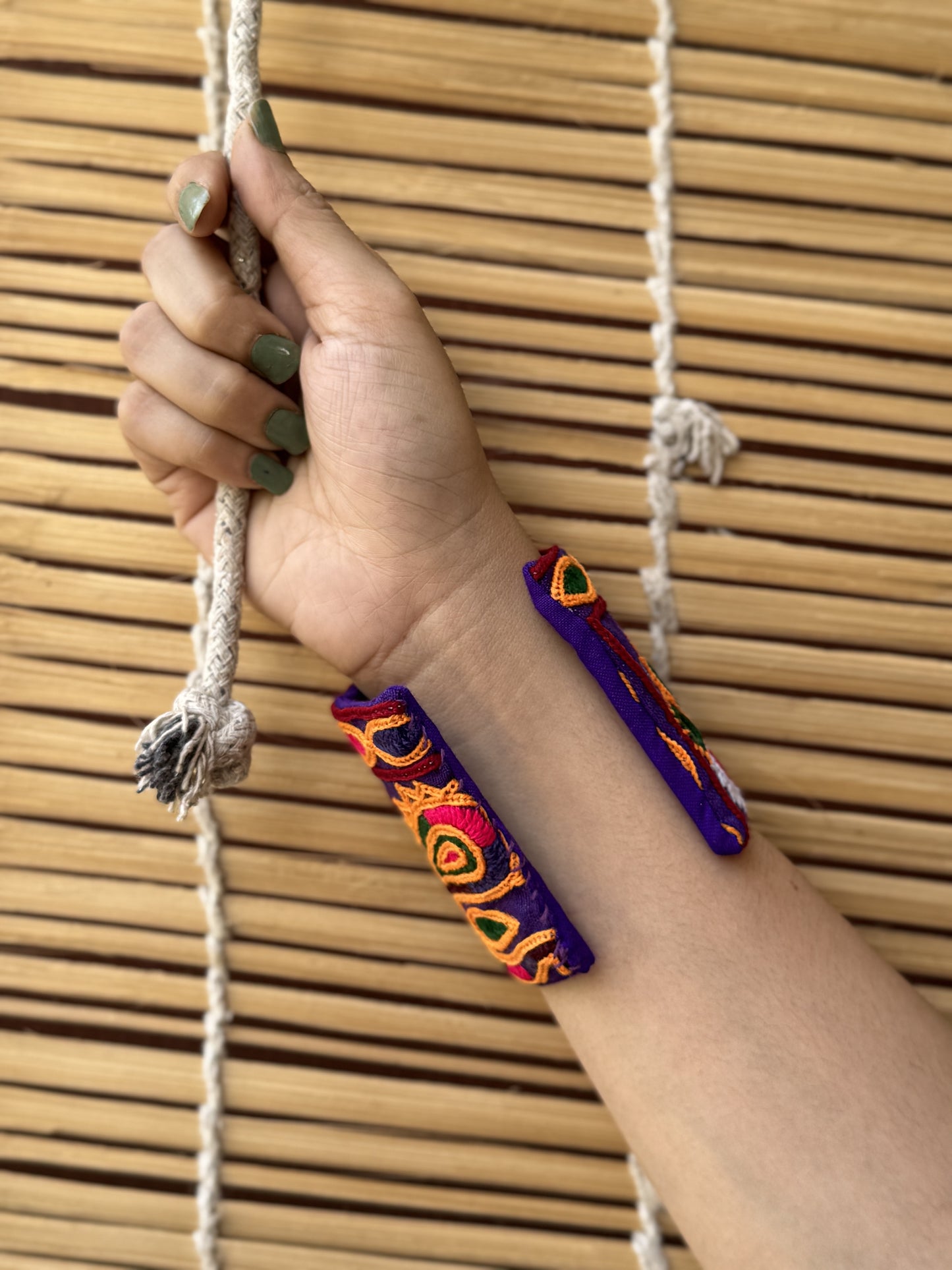 Mollie Kutchi Fabric Bracelet | Handcuff