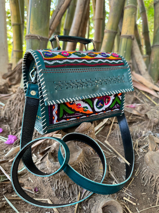Giyani Ajarakh Printed Hut Sling Bag