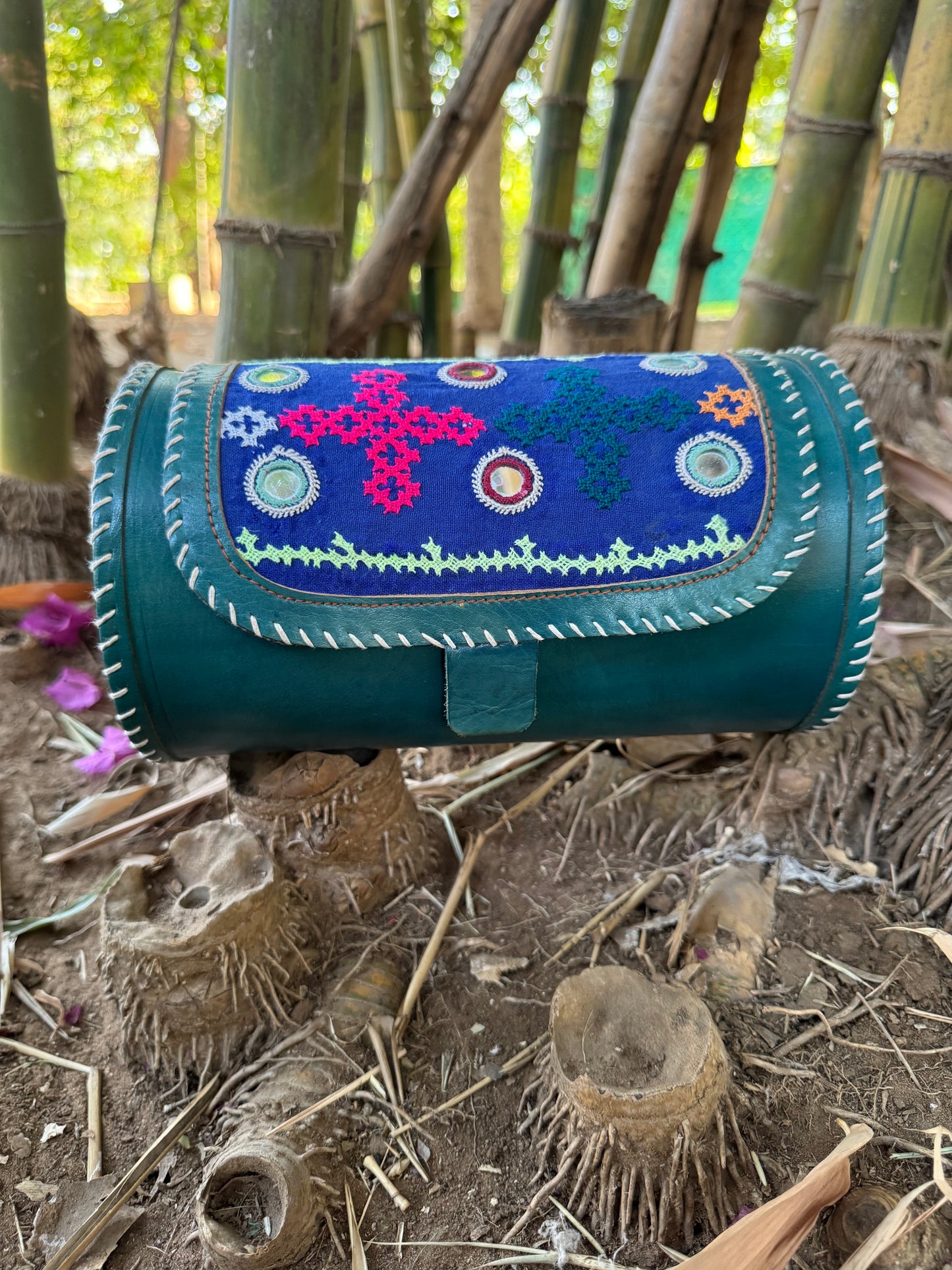 Dholna Ajarakh Printed Dholak Bag
