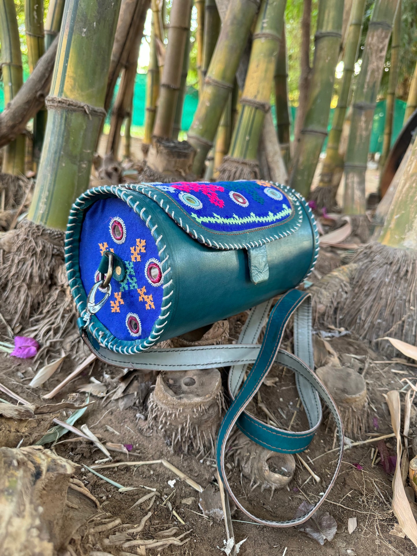 Dholna Ajarakh Printed Dholak Bag