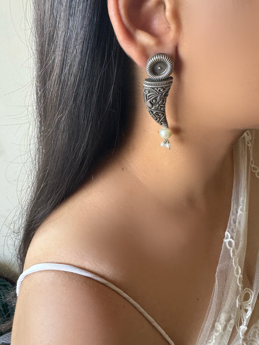 Tai German Silver Earring