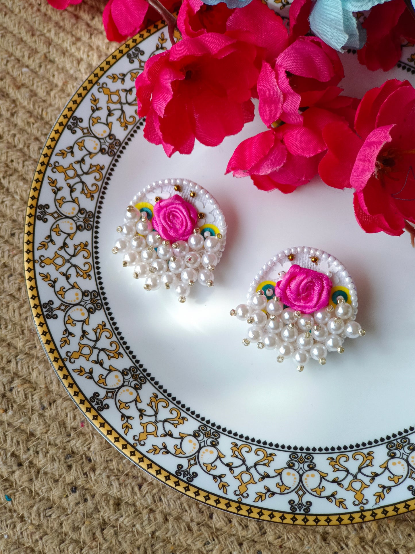 Peace White Earring