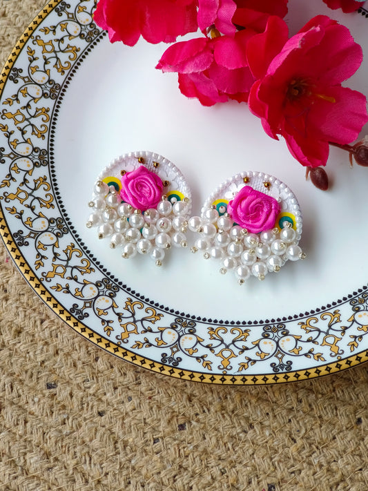 Peace White Earring