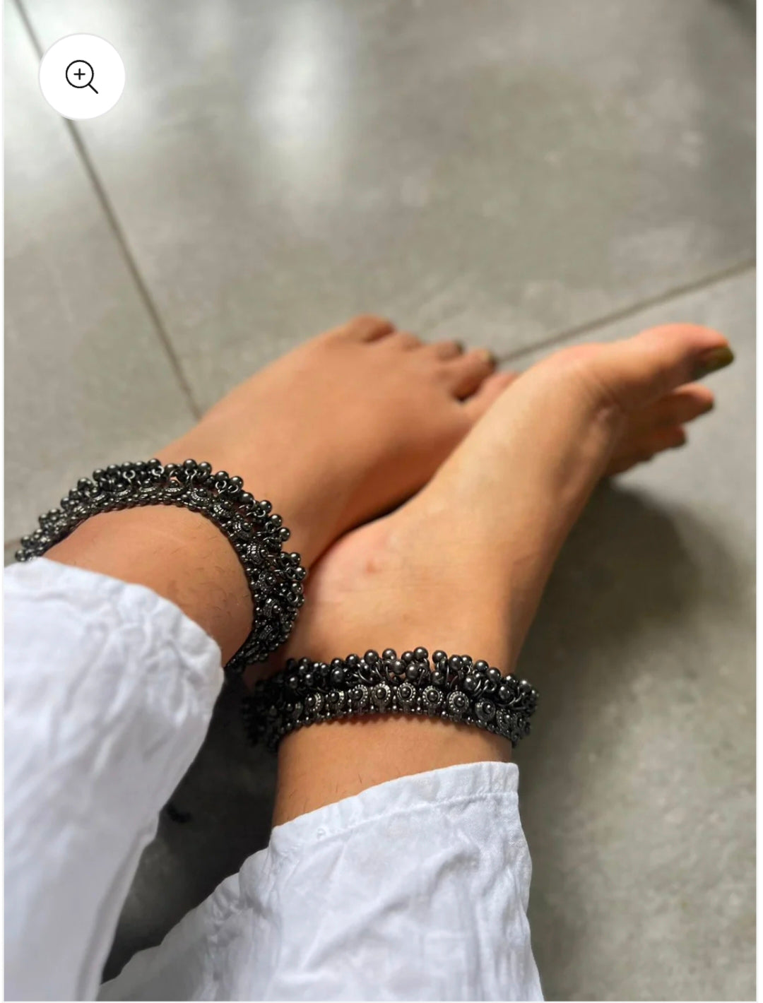 Black Metal Anklet set | Ghunghroo Payals
