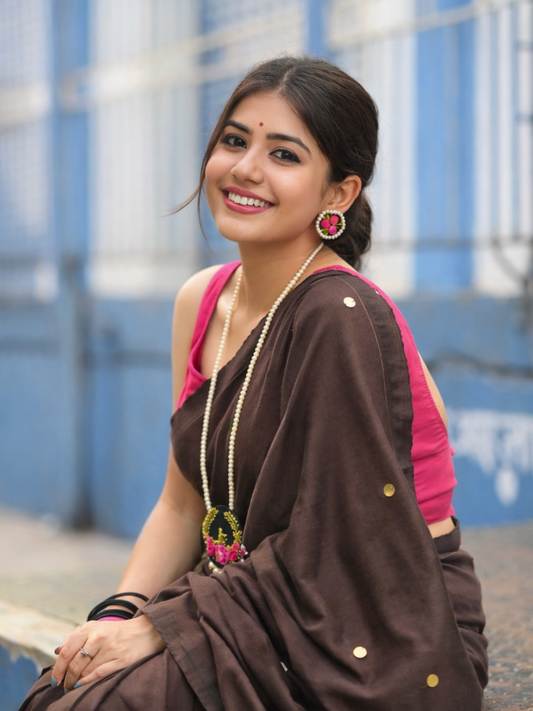 Shana Fabric necklace + Earrings Set