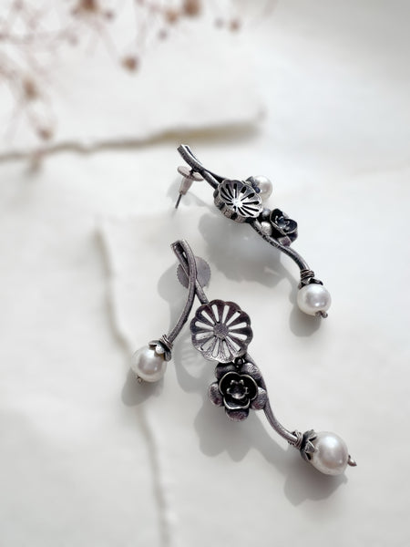 Kaya Earrings | German Silver Balis