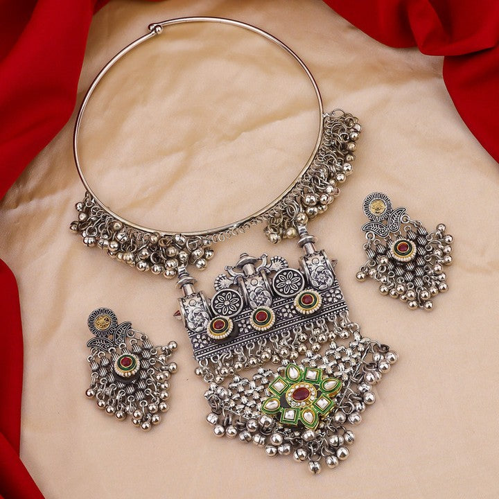 Jaharana Hasli necklace Set | Necklace + Earrings