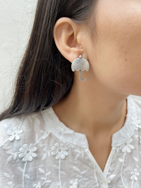 Chhatri Earrings | German Silver Balis